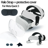 7PCS For Quest 3 Controller Comfort Halo Strap Transparent Bumper Protective Cover for Meta quest 3 VR Accessories - Whyte's Electronics And Gadgets