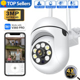 3MP Outdoor Wifi Camera Surveillance Night Vision Full Color Ai Human Tracking