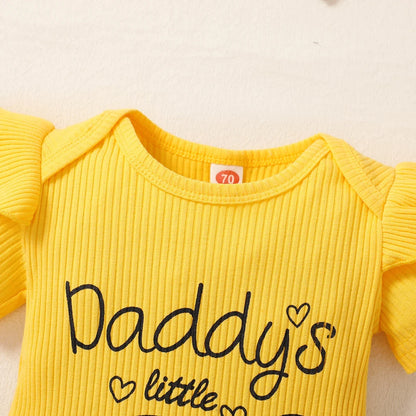Summer Newborn Baby Girl Clothes Set Yellow Ruffled Ribbed Bodysuit Floral Shorts Headband Infant Fashion 3Pcs Clothing Set