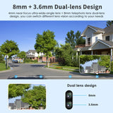 Surveillance Cameras WiFi IP, Dual  Lens Waterproof