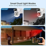 2.4G/5G HD 8MP PTZ Wifi Camera Four Screens Full Color Night Vision Security