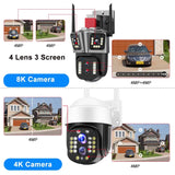 Camera 10X Zoom 4K Outdoor Security Camera Surveillance AI Track