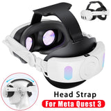 Adjustable Head Strap for Meta Quest 3 Upgrade Headband Comfort Headwear Headset for Oculus Quest 3 VR Accessories - Whyte's Electronics And Gadgets