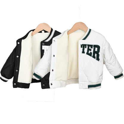Kids Fleece Baseball Jackets Warm Outerwear ages 1-5 years old
