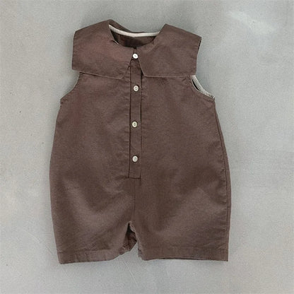 Girls Overall, Sleeveless Boys One Piece Overall loose fitting