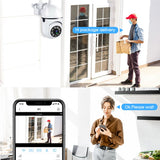 3MP Outdoor Wifi Camera Surveillance Night Vision Full Color Ai Human Tracking