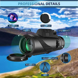 80X100 Hd Monocular Telescope 8000M Long Range Zoom