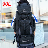 Outdoor Waterproof Travel Climbing Backpack 90L Large Capacity Camping