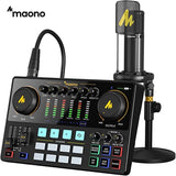 Maonocaster Microphone Set with XLR Microphone Audio Interface Podcasting