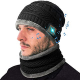 2in1 Winter Bluetooth 5.0 Headset Headband Warm Music Hat with Soft Scarf Microphone - Whyte's Electronics And Gadgets