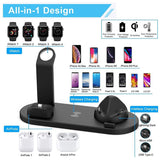 Wireless Charger 3 in 1 for iPhone Induction Charging Dock Station for iPhone 12 SE 11 Apple Watch Airpods - Whyte's Electronics And Gadgets