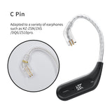 KZ AZ09 Wireless Upgrade Cable Bluetooth-compatible 5.2 HIFI Wireless Ear Hook C PIN Connector With Charging Case - Whyte's Electronics And Gadgets