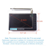 LEADSTAR Pocket TV D5 5 Inch DVB-T2 ATSC ISDB-T TDT Digital and Analog Mini Small Car Television/ New Arrival - Whyte's Electronics And Gadgets