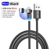 LED 540 Magnetic USB Cable Fast Charging USB type C Cable Magnet Charger Micro Cable - Whyte's Electronics And Gadgets