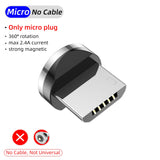 LED 540 Magnetic USB Cable Fast Charging USB type C Cable Magnet Charger Micro Cable - Whyte's Electronics And Gadgets