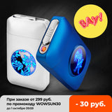 Metal Cigarette Case Box with USB Electronic Lighter/ Tobacco Storage Case/ New Arrival - Whyte's Electronics And Gadgets