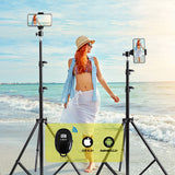 Portable 160cm 200cm Selfie Strong Photo Tripod Stand Digital Ring lamp With Bluetooth Remote - Whyte's Electronics And Gadgets