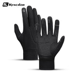 Black Men Women Winter Gloves Waterproof Warm Thermal Fleece Gloves Antislip Touch Screen