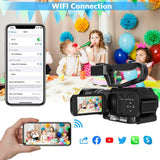 4K Video Camera Camcorder 64MP Digital Zoom 4 Inch Touch Screen Camera Recorder with Microphone/ New Arrival - Whyte's Electronics And Gadgets