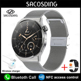 NFC Smart Watch Men GT3 Pro AMOLED 390*390 HD Screen Heart Rate Bluetooth Call IP68 Waterproof/ New Arrival - Whyte's Electronics And Gadgets