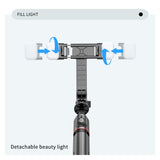 FANGTUOSI Foldable Wireless Bluetooth Selfie Stick Tripod with Bluetooth shutter Fill Light/ New Arrival - Whyte's Electronics And Gadgets