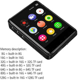 Original metal MP4 player Bluetooth 5.0 touch screen 2.4 inch built-in speaker MP3 with e-book/ New Arrival - Whyte's Electronics And Gadgets