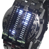 Men Watch Steel Blue/ LED Binary Military Bracelet Sports Watch/ Electronics/ New Arrival - Whyte's Electronics And Gadgets