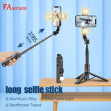 Wireless Bluetooth Selfie Stick Tripod with Bluetooth shutter Fill Light