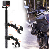 TUYU Motorcycle Bike Invisible Selfie Stick Monopod Handlebar Mount Bracket