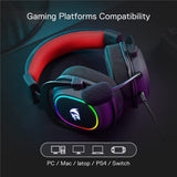 Redragon H510 Zeus X Wired Gaming Headset RGB Lighting 7.1 Surround Sound Multi Platforms Headphone/ New Arrival - Whyte's Electronics And Gadgets