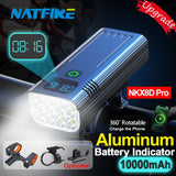 NATFIRE 10000mAh Bicycle Light Digital Battery Indicator USB Rechargeablet Set with 3 Holders/New Arrival - Whyte's Electronics And Gadgets