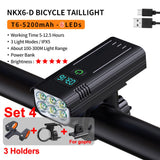 NATFIRE 10000mAh Bicycle Light Digital Battery Indicator USB Rechargeablet Set with 3 Holders/New Arrival - Whyte's Electronics And Gadgets