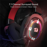 Redragon H510 Zeus X Wired Gaming Headset RGB Lighting 7.1 Surround Sound Multi Platforms Headphone/ New Arrival - Whyte's Electronics And Gadgets