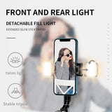 FANGTUOSI Foldable Wireless Bluetooth Selfie Stick Tripod with Bluetooth shutter Fill Light/ New Arrival - Whyte's Electronics And Gadgets