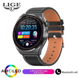 LIGE New Smart Watch Men AMOLED 390*390 HD Screen/ Time Fitness Bracelet/ Waterproof Stainless Steel/ New Arrival - Whyte's Electronics And Gadgets