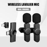 Wireless Lavalier Microphone Portable Audio Video Recording Mini Mic