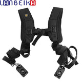 Double Dual Camera Shoulder Strap/ Camera Belt Adjustment for Canon Nikon Sony 2 Cameras/New Arrival - Whyte's Electronics And Gadgets